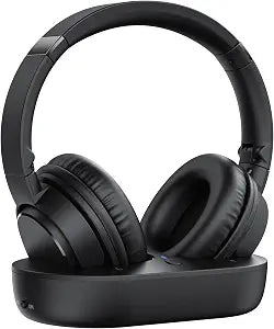 SKYCOMET Wireless Headphones for TV, TV Headphones Wireless with Easy Setup, Charging Base, 65H Playtime, Low Latency Sound, Compatible with Most TVs, Ideal for Seniors