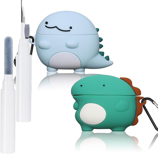 2Pack Cute Dinosaur for AirPods 3 Case 3st Cover 2021, 3D Cartoon Animal Silicone for AirPods 3rd Generation Case Accessories Set, Lovely Cover for AirPods 3rd Gen Dinosaur(2021 Released 3st)