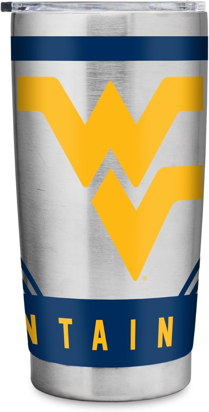 Rico Industries NCAA 20oz Stainless Steel Tumbler with Lid - Great For Coffee, Tea, Water or Cocktails