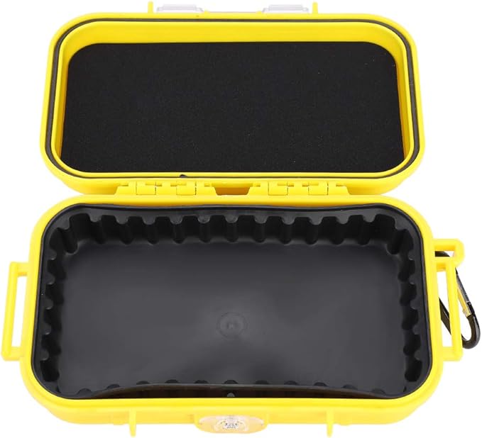 Small Waterproof Storage Case, Dry Box Protective Case Shockproof Survival Storage Container 6.29 * 3.54 * 1.57in Floating Hard Shell Wet Dry Box Airtight for Fishing Outdoor Gear