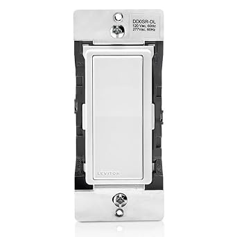 Leviton Decora Smart Switch Companion for Multi-Location Switching with Locator LED (Not for stand-alone use), 120/277VAC, 60Hz DD0SR-DLZ, White, Ivory, Light Almond