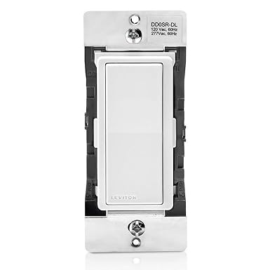 Leviton Decora Smart Switch Companion for Multi-Location Switching with Locator LED (Not for stand-alone use), 120/277VAC, 60Hz DD0SR-DLZ, White, Ivory, Light Almond