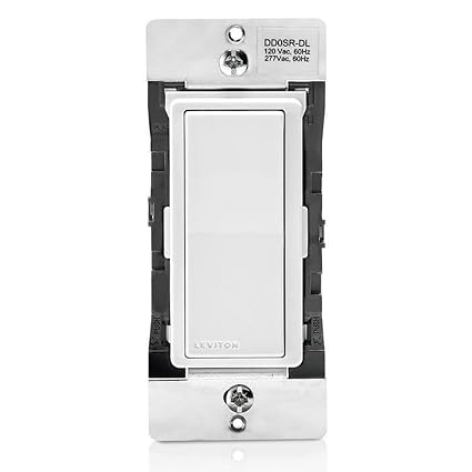 Leviton Decora Smart Switch Companion for Multi-Location Switching with Locator LED (Not for stand-alone use), 120/277VAC, 60Hz DD0SR-DLZ, White, Ivory, Light Almond