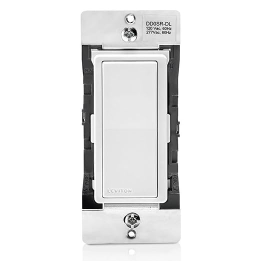Leviton Decora Smart Switch Companion for Multi-Location Switching with Locator LED (Not for stand-alone use), 120/277VAC, 60Hz DD0SR-DLZ, White, Ivory, Light Almond