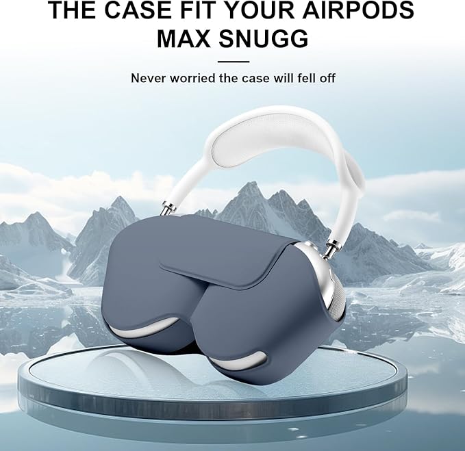 Maxjoy for Apple Airpods Max Smart Case Cover, Soft PU Leather Protective Cover Accessories for Airpod Max with Sleep Mode, Anti-Dust Travel Carrying Case for Airpods Pro Max Headphones