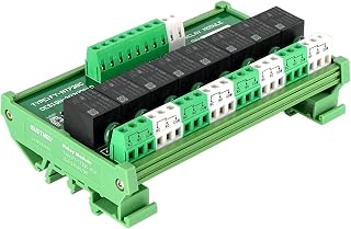 Relay Board, 8 Channel 1 SPDT DIN Rail Mount 24V DC/AC Relay