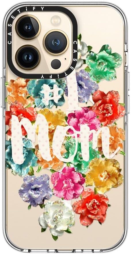 CASETiFY Clear iPhone 13 Pro Case [Not Yellowing / 6.6 ft. 3X Military Grade Drop Protection/Compatible with Magsafe] - #1 Mom - Clear