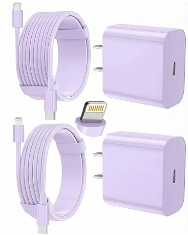 iPhone Charger Fast Charging, USB C Charger Block, 6FT/10FT Lightning Cable