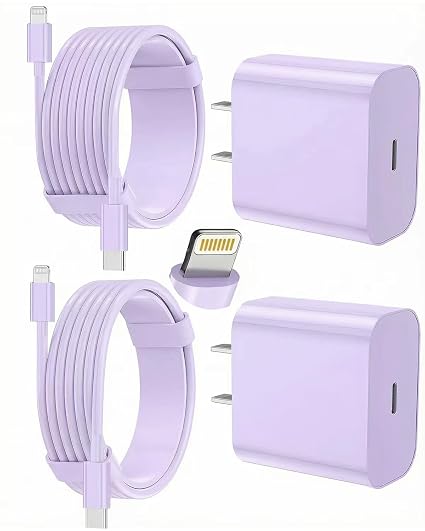 iPhone Charger Fast Charging, USB C Charger Block, 6FT/10FT Lightning Cable