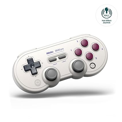 8BitDo SN30 Pro Bluetooth Controller with Hall Effect Joysticks, Rumble Vibration, and Turbo Function, Compatible with Switch/Switch 2, PC, macOS, Android, Steam Deck & Raspberry Pi (G Classic)