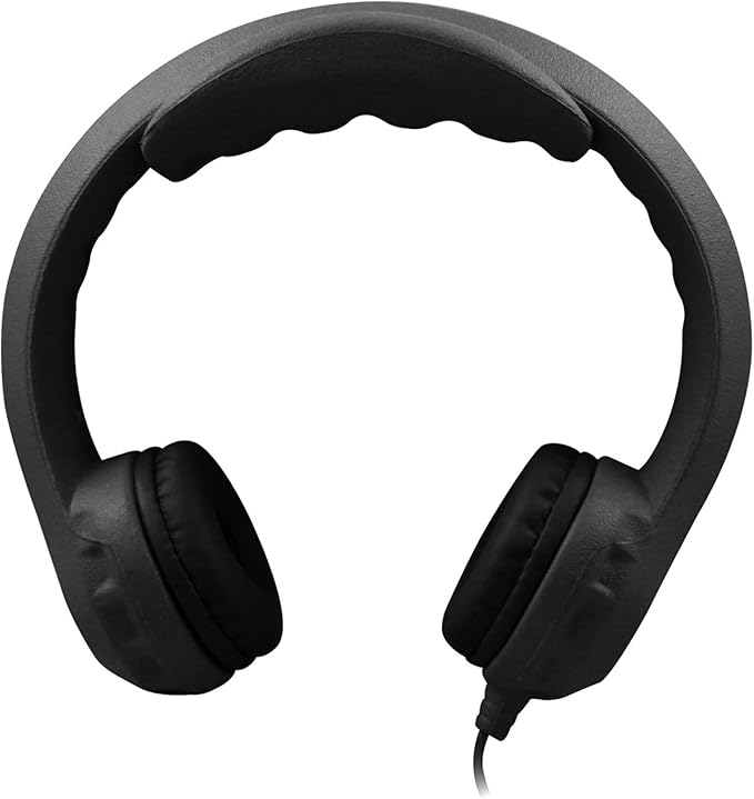 HamiltonBuhl Flex‑Phones Kids Foam Headphones 42‑Pack – Durable EVA Foam, Volume‑Limited 85 dB, Chew‑Resistant Dura‑Cord, Safe BPA‑Free Design for Classroom Use – Black