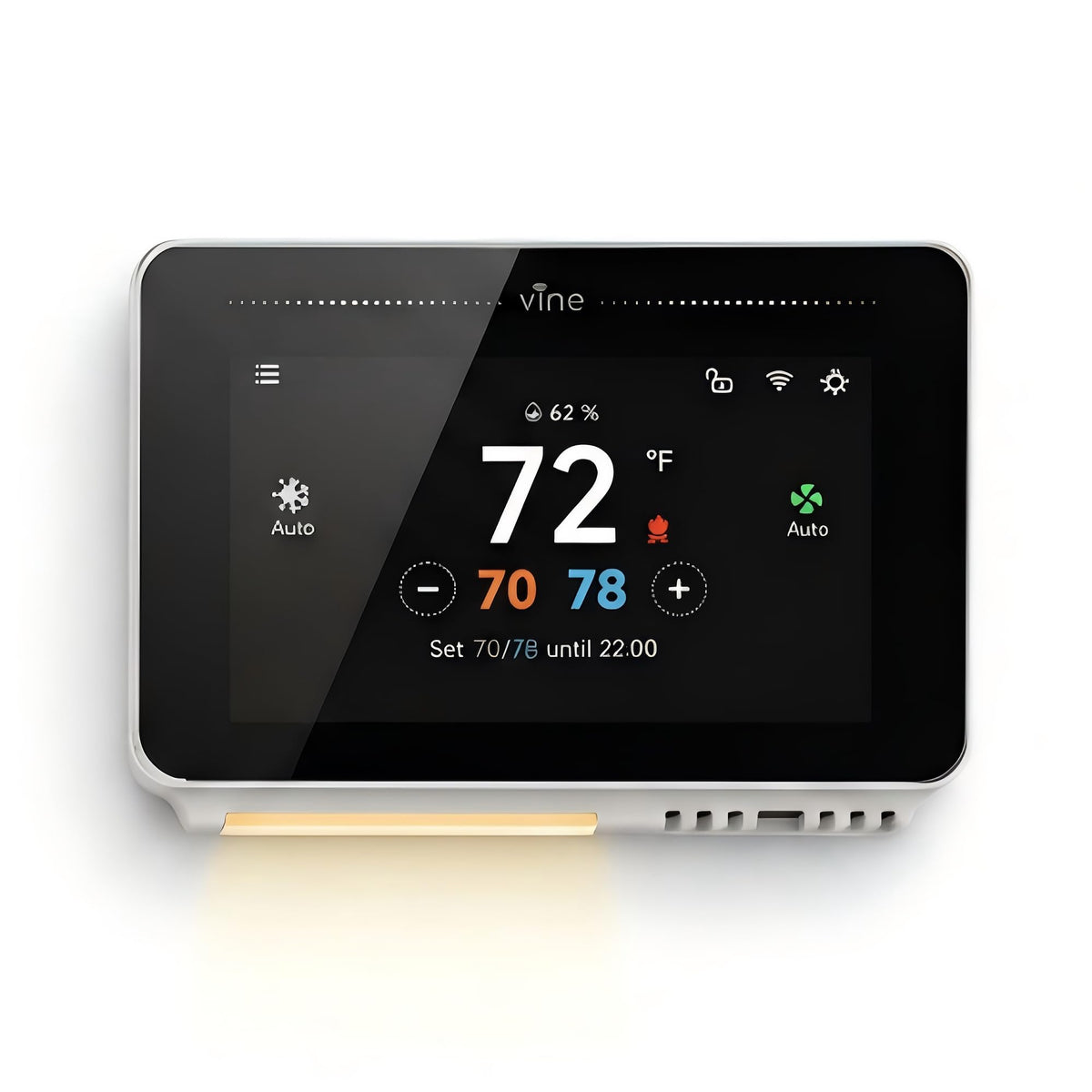 Vine Smart Thermostat for House with Nightlight, 4.3 Inches WiFi Thermostats for Home Compatible with Alexa and Google Assistant, 7day x 8period Programmable, C-Wire Required