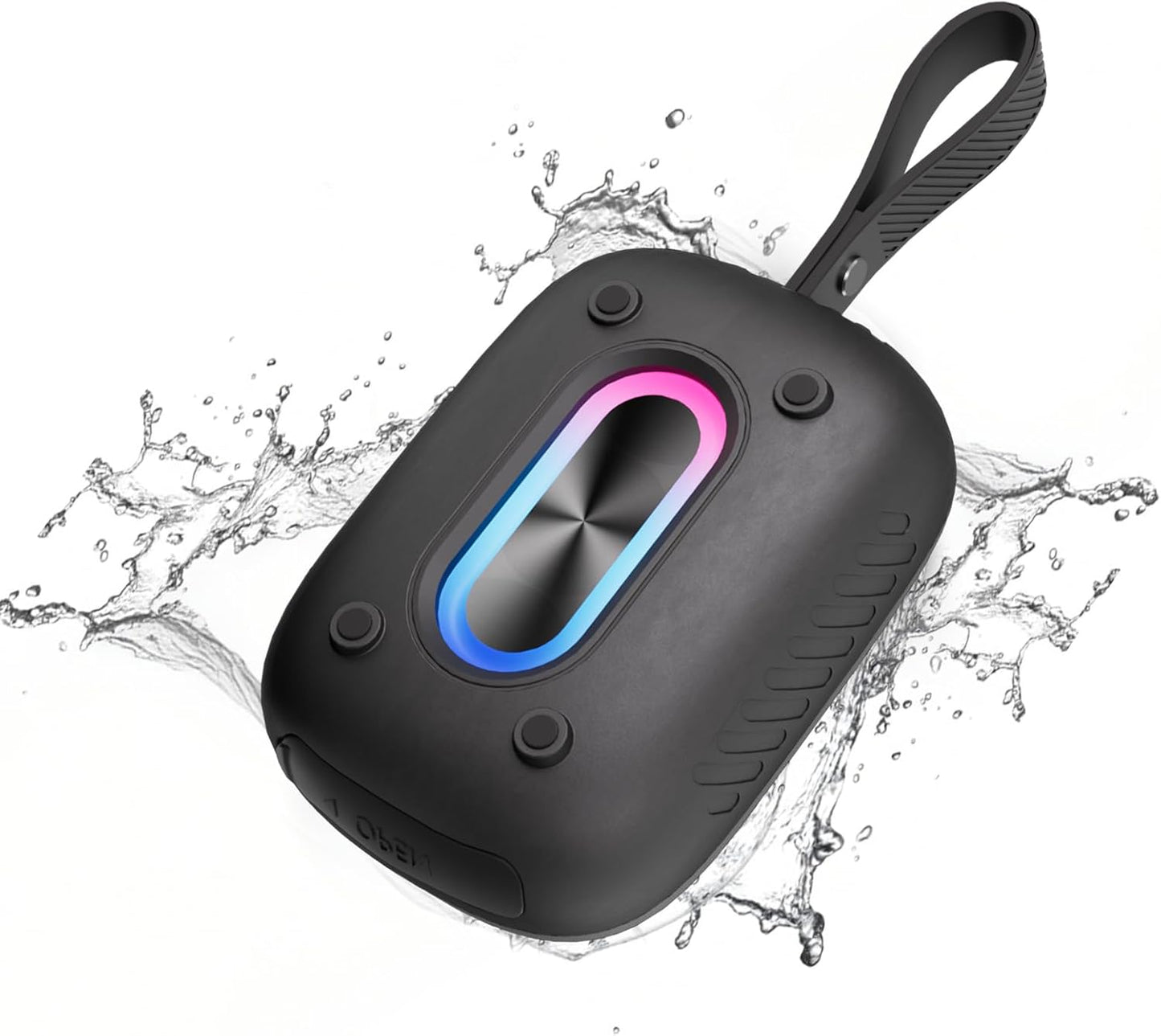 Portable Bluetooth Speaker with LED Lights – IPX5 Waterproof, 20W, TWS Stereo
