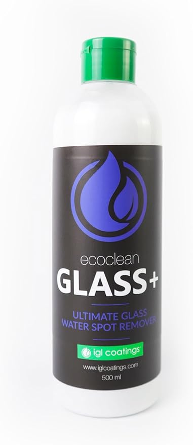 IGL Ecoclean Glass + Water Spot Eraser (500ml) – Streak-Free, Nano-Enhanced Glass Cleaner for Crystal Clear Visibility