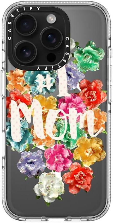 CASETiFY Clear iPhone 16 Pro Case [Not Yellowing / 6.6 ft. 3X Military Grade Drop Protection/Compatible with Magsafe] - #1 Mom - Clear