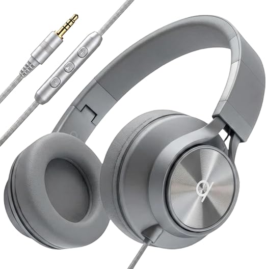 ARTIX Wired Headphones for Kids & Adults - Built-in Mic & Volume Control, Kids Headphones for School & Travel, Girls & Boys Head Phones for Computer, iPad, Chromebook, Tablet, Laptop 3.5mm Aux Cord