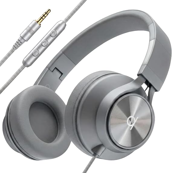 ARTIX Wired Headphones for Kids & Adults - Built-in Mic & Volume Control, Kids Headphones for School & Travel, Girls & Boys Head Phones for Computer, iPad, Chromebook, Tablet, Laptop 3.5mm Aux Cord