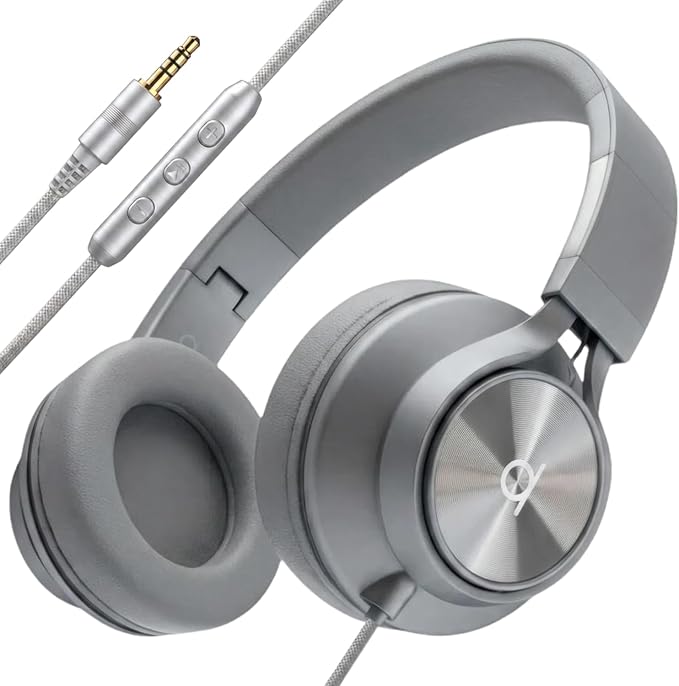 ARTIX Wired Headphones for Kids & Adults - Built-in Mic & Volume Control, Kids Headphones for School & Travel, Girls & Boys Head Phones for Computer, iPad, Chromebook, Tablet, Laptop 3.5mm Aux Cord