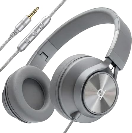 ARTIX Wired Headphones for Kids & Adults - Built-in Mic & Volume Control, Kids Headphones for School & Travel, Girls & Boys Head Phones for Computer, iPad, Chromebook, Tablet, Laptop 3.5mm Aux Cord