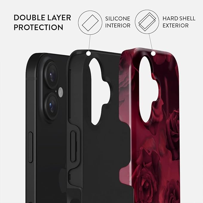 BURGA Phone Case for iPhone 16 - Cute, Trendy, Aesthetic, Pattern Phone Cover, Hard Shell Protection - fits Apple iPhone 16 Case for Women and Men