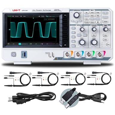 UNI-T UPO1054 DSO Digital Oscilloscope 50MHz 4 Channel 2 GSa/s 56 Mpts Memory Depth 500,000 wfm/s 7 Inch Display Fast Acquire 1 Mpts FFT Points