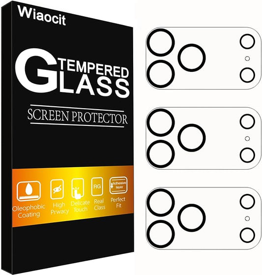 Wiaocit 3 Pack Tempered Glass Camera Lens Protector for iPhone 17 Pro, 9H Hardness, Anti-Scratch, Case Friendly