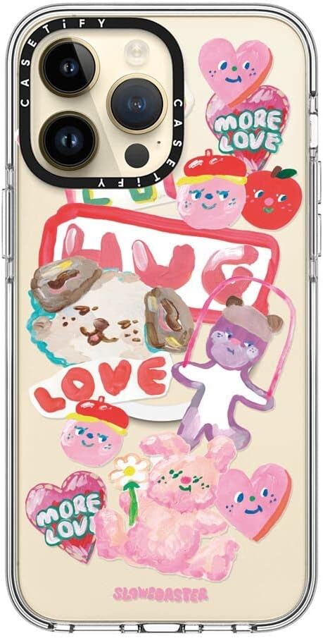 CASETiFY Clear iPhone 14 Pro Max Case [Not Yellowing / 6.6 ft. 3X Military Grade Drop Protection/Magsafe] - SLOWCOASTER Sticker - Clear
