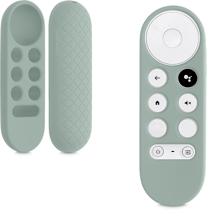 kwmobile Case Compatible with Google Chromecast 2020 4K / Chromecast 2022 HD Case - Soft Silicone Cover for Remote Control - Pastel Green
