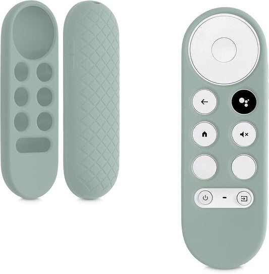 kwmobile Case Compatible with Google Chromecast 2020 4K / Chromecast 2022 HD Case - Soft Silicone Cover for Remote Control - Pastel Green