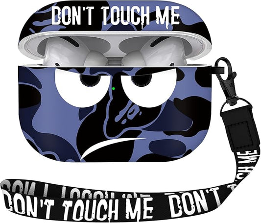 Compatible with Airpods Pro 3 Case(2025),Don't Touch Me for Airpods Pro 3rd Generation Cases Cover with Lanyard Soft Silicone Cute Shockproof Cover for Women Men