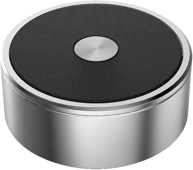 Wireless Stereo Dual Pairing Portable Twin TWS System with Big Rich Bass Hi-Fi Multi-Room Indoor Outdoor Use Home Deck Pool Work Travel Party Camping Gift Decor Idea (Chrome) (Silver)