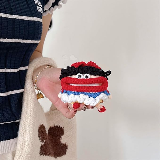 Yatchen Furry Case for AirPods Pro,Funny Cute 3D Cartoon Plush Kawaii Sausage Mouth Princess Fluffy Soft Warm for AirPods Pro Carrying Charging Box with Keychain Protector