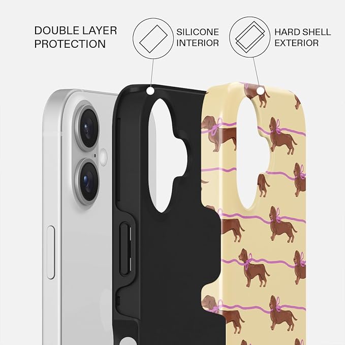 BURGA Phone Case for iPhone 16 - Cute, Trendy, Aesthetic, Pattern Phone Cover, Hard Shell Protection - fits Apple iPhone 16 Case for Women and Men