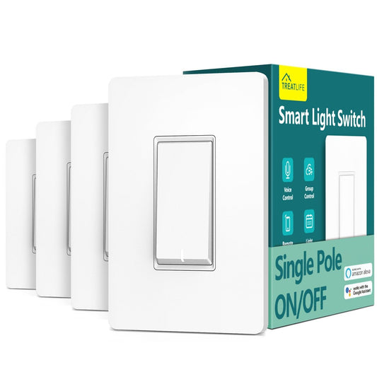 TREATLIFE Smart Light Switch Single Pole Works with | Smart Home - Image 1