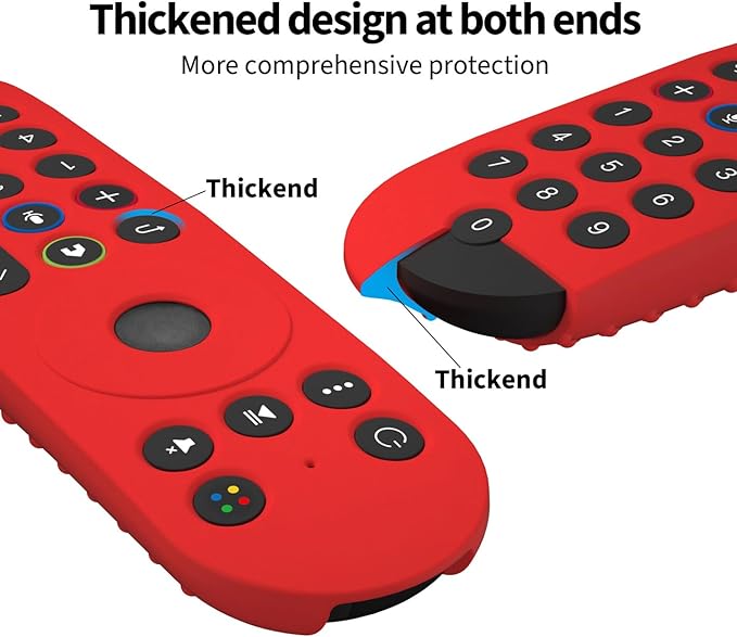 Hi Color Silicone Cover for XR100 Xfinity Xumo Stream Box Remote Cover Xumo Streaming Box Remote Case Shockproof Anti-Slip Silicone Sleeve with Lanyard (red)