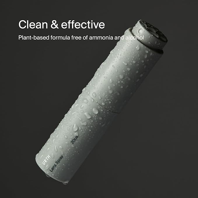 Urth Lens Cleaning Spray — Refillable Plant-Based Solution for Coated Glass, Cameras, Glasses, Laptops, Sunglasses