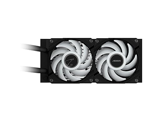 AORUS WATERFORCE II 240 Liquid CPU Cooler, 240mm Radiator with 2X 120mm Low Noise ARGB Fans, Compatible with Intel LGA1851, LGA1700, and AMD AM5 (GP-AORUS WATERFORCE II 240)