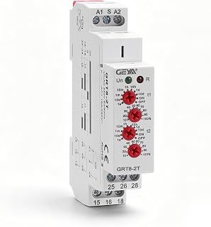 Double Delay on Timer Relay AC230V 2*SPDT 16A Relay Din Rail Type Time Delay Relay(GRT8-2T,AC230V) - Image 1