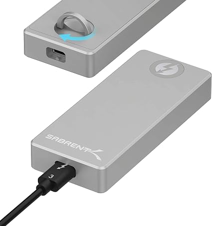 SABRENT Thunderbolt 3 M.2 NVMe SSD Enclosure, Tool-Free (EC-T3NS)