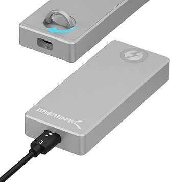 SABRENT Thunderbolt 3 M.2 NVMe SSD Enclosure, Tool-Free (EC-T3NS)