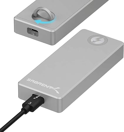 SABRENT Thunderbolt 3 M.2 NVMe SSD Enclosure, Tool-Free (EC-T3NS)