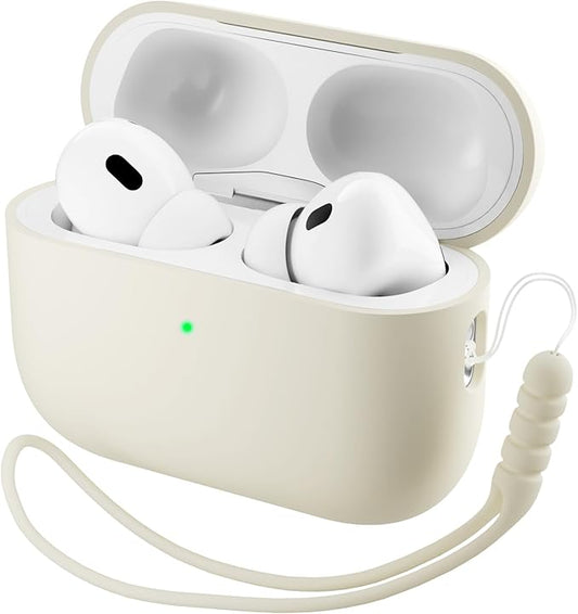 ORNARTO Compatible with AirPods Pro 3 Case 2025, Full Protective Hybrid Silicone for AirPods Pro 3rd Generation Case, Front LED Visible Skin Cover-Starlight