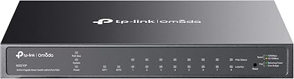 TP-Link TL-SG2210P V3 | Jetstream 8 Port Gigabit Smart Managed PoE Switch | 8 PoE+ Ports @61W, 2 SFP Slots | Omada SDN Integrated | PoE Recovery | IPv6 | Static Routing | Limited Lifetime Protection