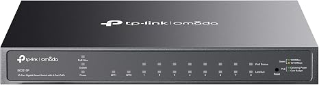 TP-Link TL-SG2210P V3 | Jetstream 8 Port Gigabit Smart Managed PoE Switch | 8 PoE+ Ports @61W, 2 SFP Slots | Omada SDN Integrated | PoE Recovery | IPv6 | Static Routing | Limited Lifetime Protection