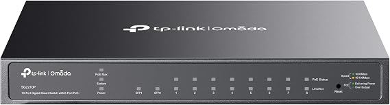 TP-Link TL-SG2210P V3 | Jetstream 8 Port Gigabit Smart Managed PoE Switch | 8 PoE+ Ports @61W, 2 SFP Slots | Omada SDN Integrated | PoE Recovery | IPv6 | Static Routing | Limited Lifetime Protection