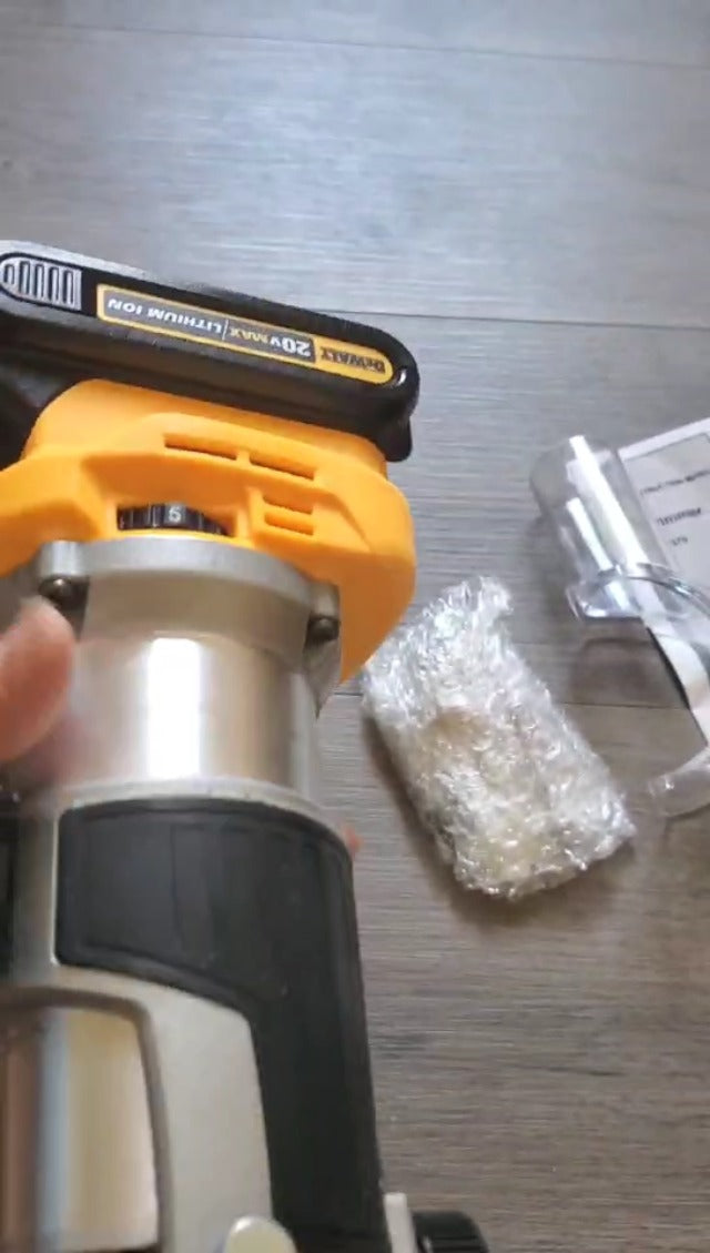 Cordless Compact Router compatible with Dewalt 20V Battery,6 Speeds 800W 30,000 RPM Brushless Router for Woodworking with Router Bits,Edge & Roller Guide,Dust Hood