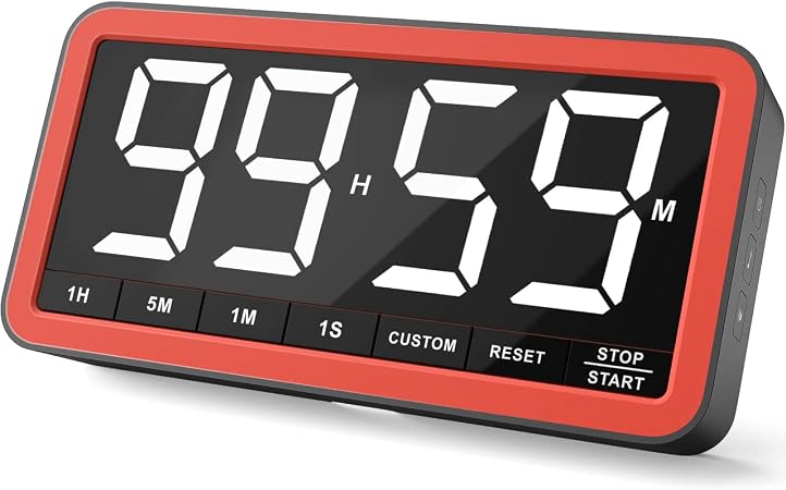 VOCOO Large 7.8" Digital Timer, Magnetic LED Timer for Kitchen & Classroom