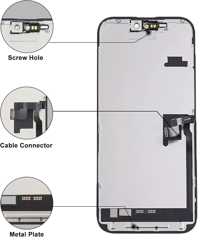 Replacement Screen for iPhone 16 Pro Max LCD FHD COF Retina Display Digitizer with Total Repair Tool Kits, Screen Protector, Waterproof Tape