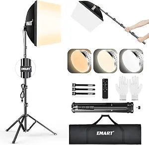 EMART Softbox Lighting Kit 85W 16"x16" Soft Box for Photography Light 1Pack