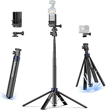 Kaitezenz 0.01s Auto Pop Open Camera Selfie Stick Tripod for DJI Osmo Pocket 4/3, 67" Aluminum Alloy Portable Expandable Stand Tripod Accessory for Gopro Video Recording OSMO Action Camera - Image 1